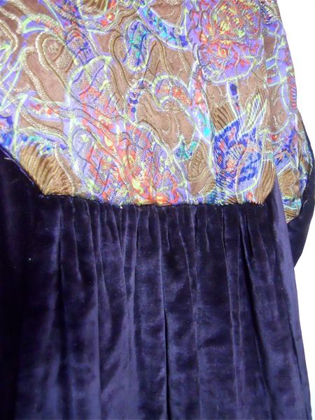 20s coat poiret style purple velvet coat