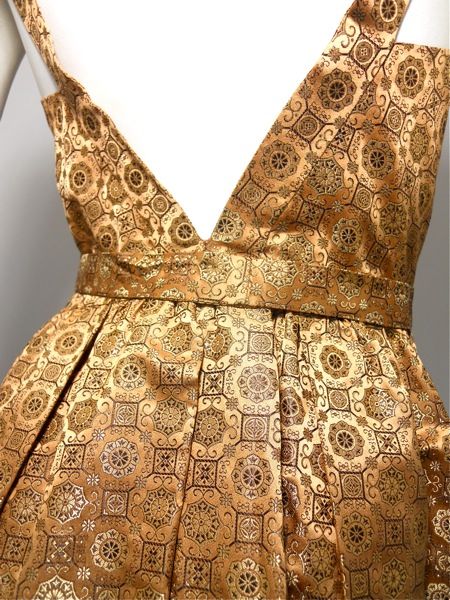 60s gown gold gown