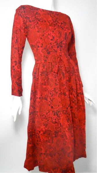 50s dress red dress vintage dress