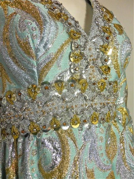 60s gown beaded gown vintage clothing