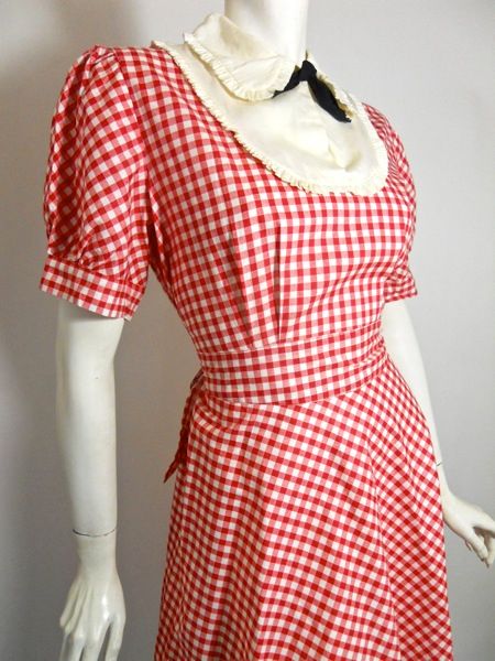 40s dress gingham dress