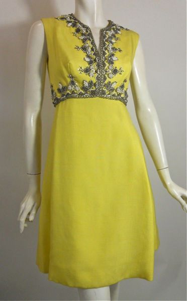 60s dress vintage dress beaded dress