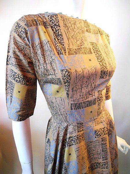 60s dress vintage dress atomic print