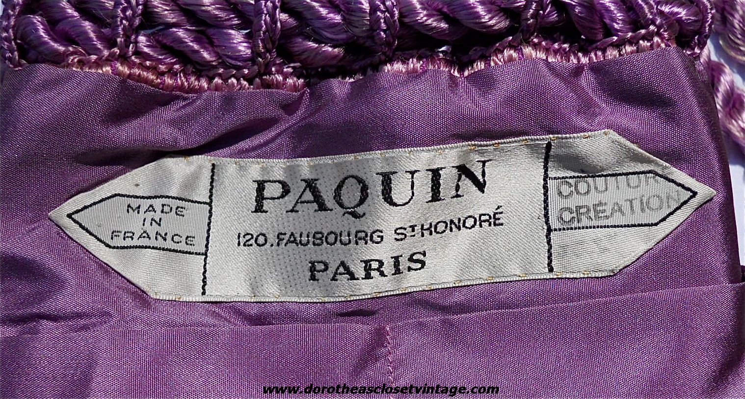 jeanne paquin vintage paquin silk bag