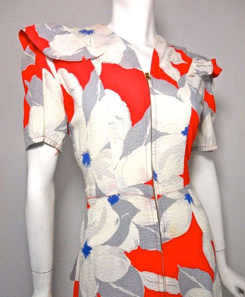 40s dressing gown vintage dress