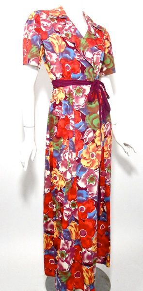 40s robe floral robe