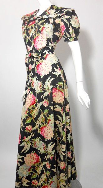 40s dress gown vintage dress