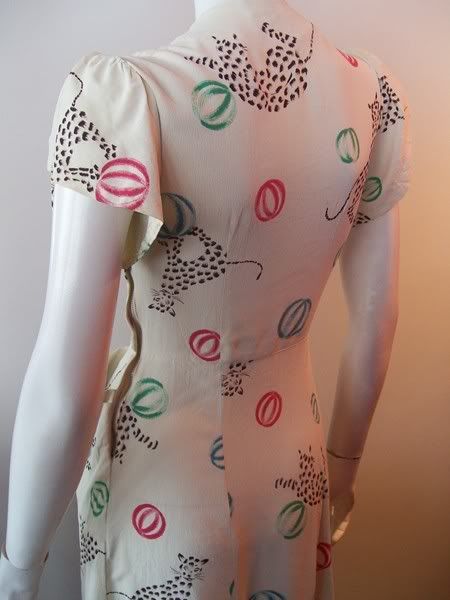 30s leopard print dress
