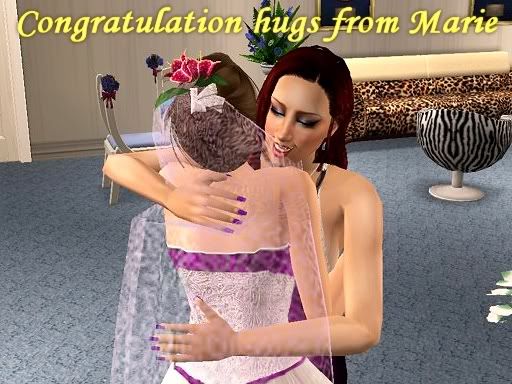 Congratulation hugs from Marie