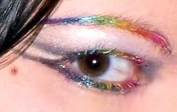 rainbow eyelashes? you're weird.