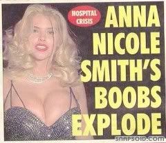 Anna Nicole Smith's boobs explode