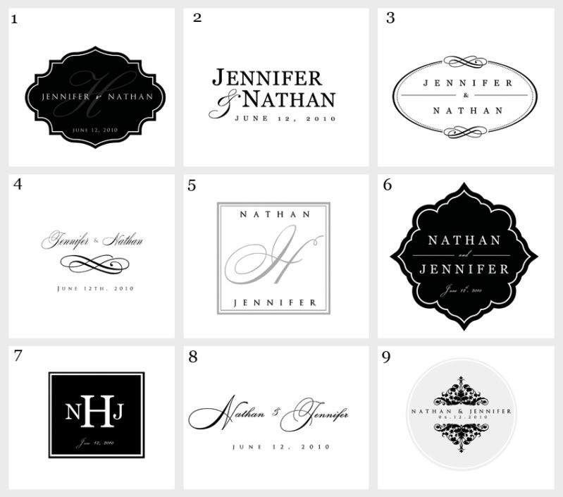 I made some wedding monograms and I'm having a hard time deciding which one
