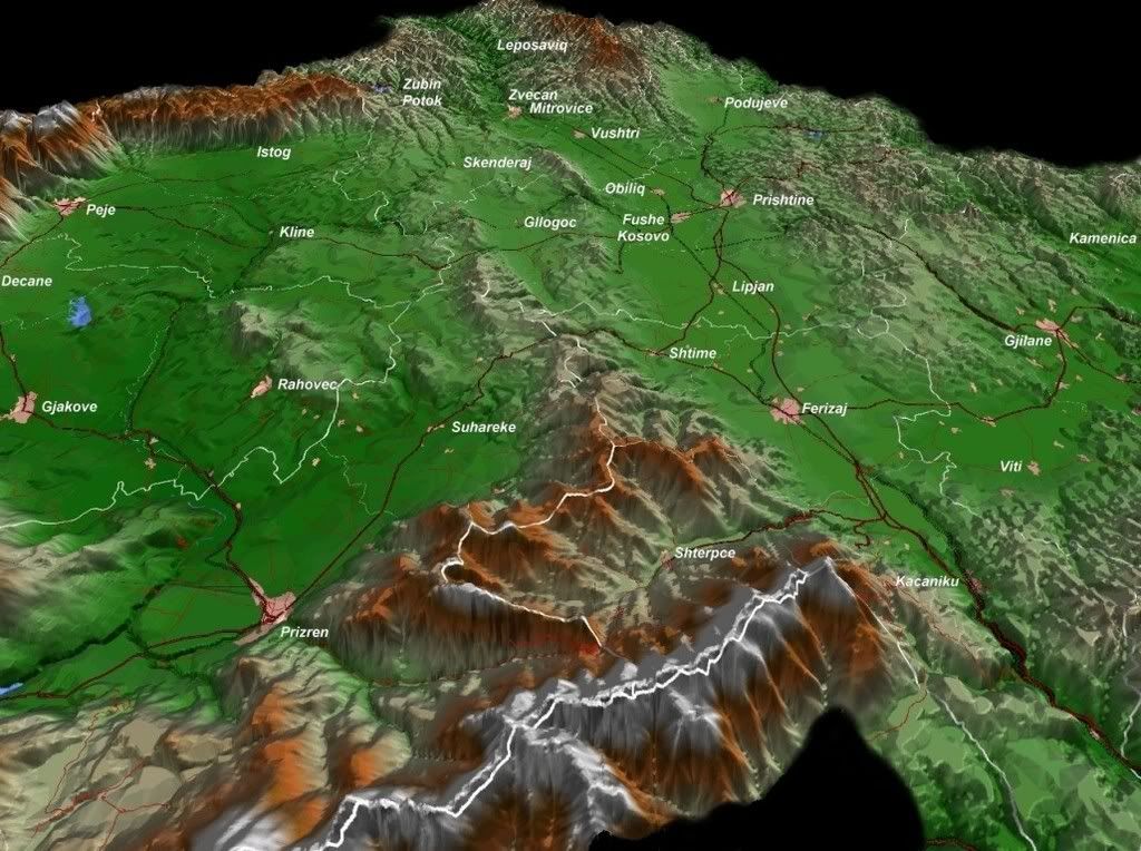 harta e kosoves pose