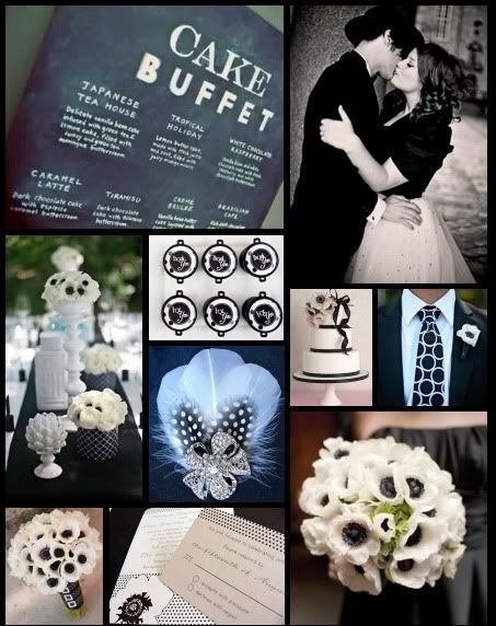 Black And White Wedding Reception