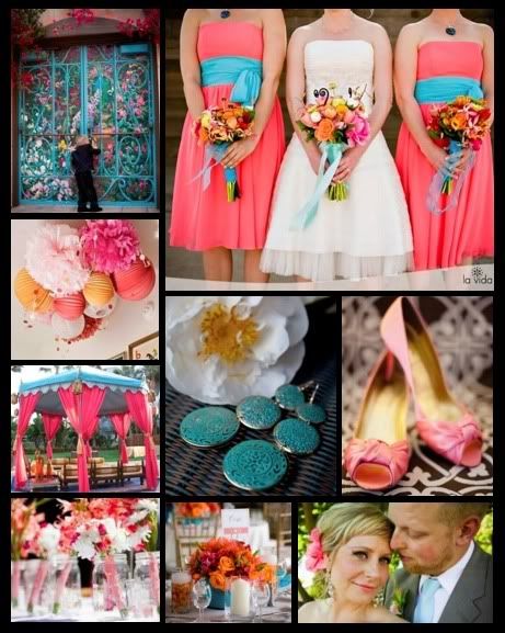 I love the bright coral aqua and pink color palette and it 39s great for a