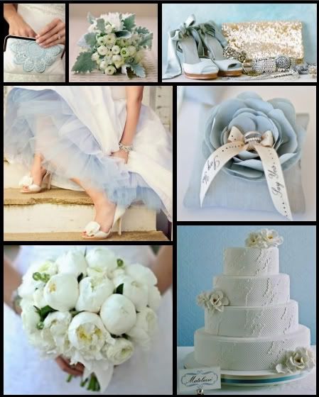 ice blue and teal blue wedding