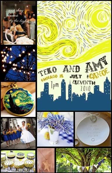 BLUE AND YELLOW WEDDING CARD IDEAS