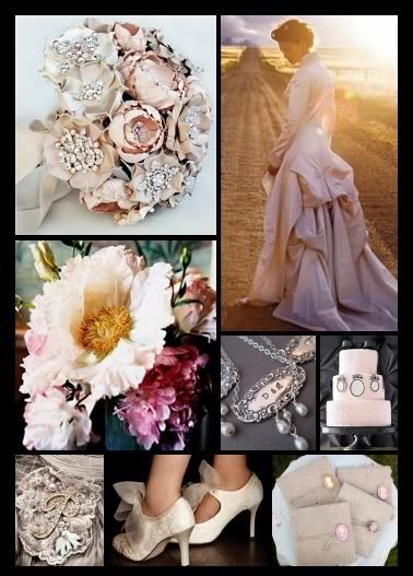 The blush and vintage ivory color palette is just beautiful