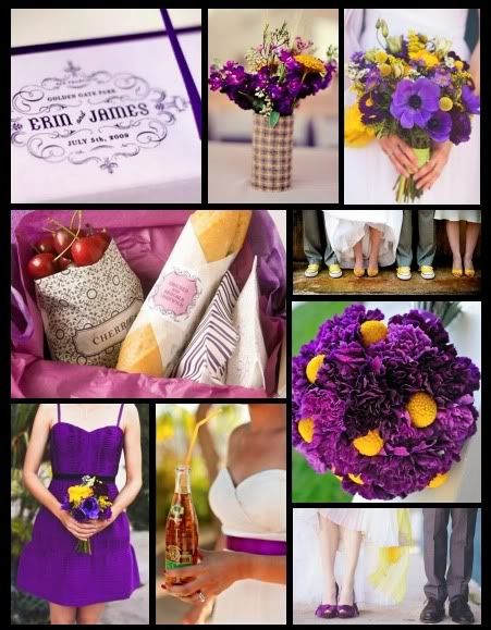  Wedding Shoes I knew I wanted to make a yellow and shades of purple 