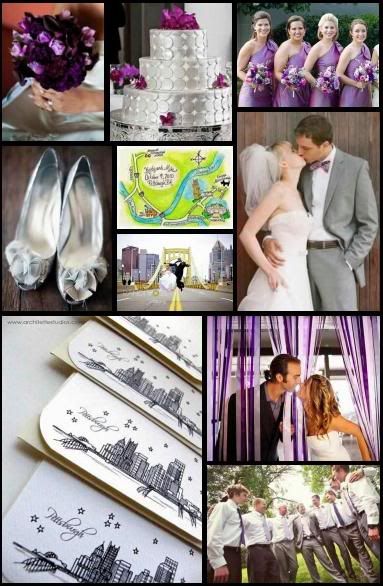 Inspiration 156 Purple and Gray City Inspired Wedding