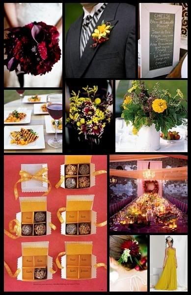 Inspiration 74 Vineyard Chic Mustard Burgundy Wedding