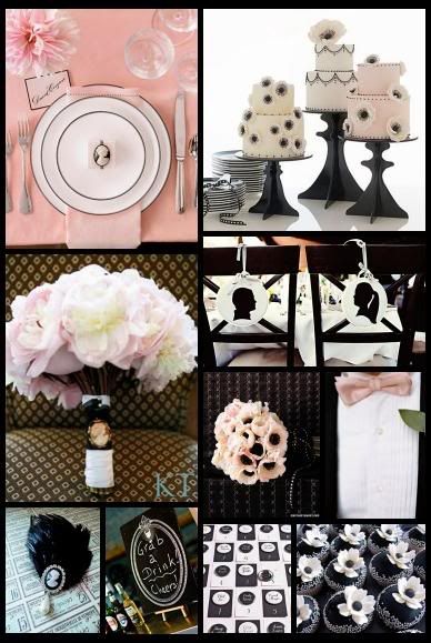 Theme Thursday 17 Pale Pink and Black Anemone and Cameo Wedding and MIA 