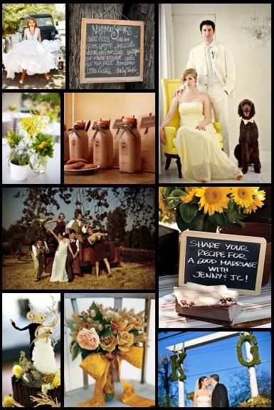 Travis Hoehne this is a great chocolate and mustard wedding 7