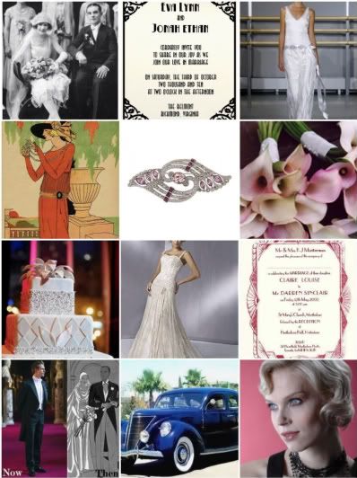 with this inspiration board for a vintage 1930s art deco style wedding