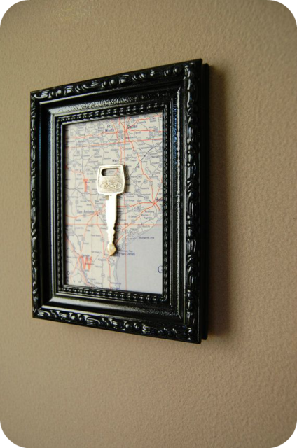 Framed Key with Map