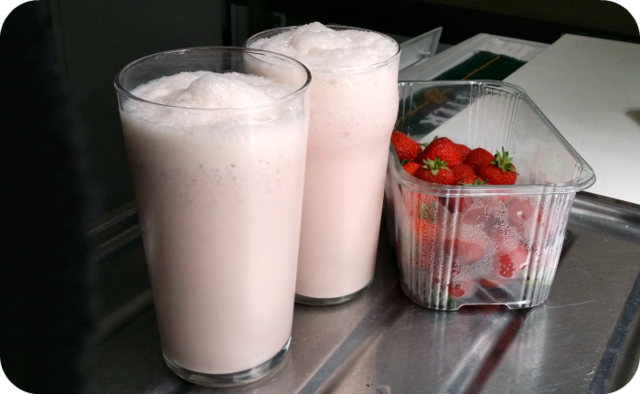 Homemade Strawberry Milkshakes