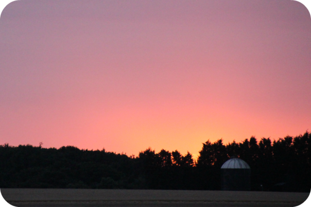 Sunset near Wolverhampton