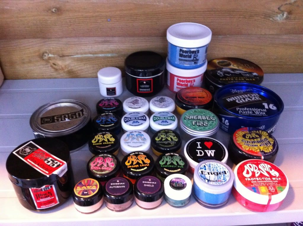 My wax collection so far.. Detailing World