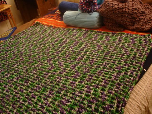 Waffle Stitch afghan