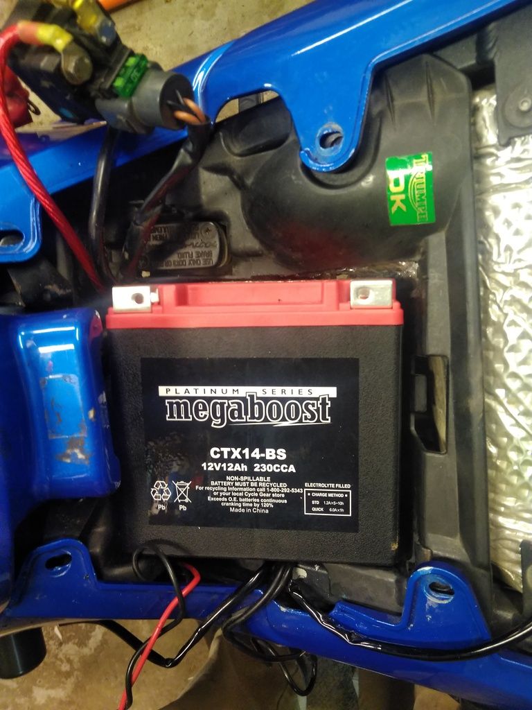 battery 1050 sprint ytx upgrading 14bs larger triumph motorcycle