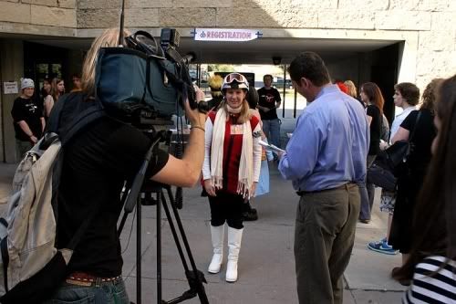 There Were About 6 Different News Outlets On Hand.