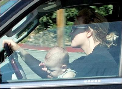 Britney Spears Driving Baby Pictures, Images and Photos