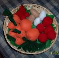 Farm fresh fruit and vegetable basket (with eggs)