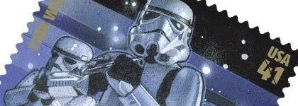 sección de sello postal de Star Wars, de www.filatelissimo.com