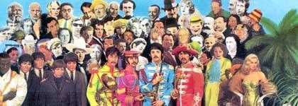sección de tapa del disco Sgt. Pepper´s Lonely Hearts Club Band, por Peter Blake y Jann Haworth, de digilander.libero.it/jamespaul/sgt_pepper_cover/sgt_pepper_cover.jpg