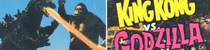 composición con elementos de la portada de video de la película King-Kong vs. Godzilla