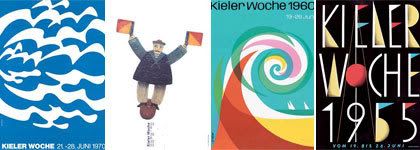 composición con afiches de Kieler Woche, de www.kieler-woche.de/service/corporate_design/galerie/