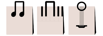 sección de fotografía de producto de shoppong bags para Ronnie Scott’s Jazz Club, diseñadas por la agencia Bloom, de www.bloom-design.com/
