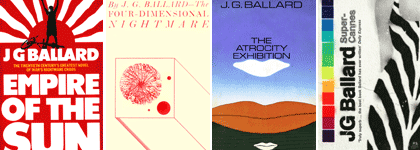 composición con sección tapas de libros escritos por J. G. Ballard, de www.jgballard.ca/terminal_collection/home.html 