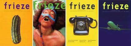 composición con tapas de la revista Frieze, de www.frieze.com/archives/covers/