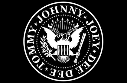 composition with section of The Ramones logo, by Arturo Vega, from www.telam.com.ar/notas/201306/20521-fallecio-arturo-vega-creador-del-logo-de-the-ramones.html