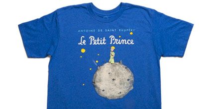 composition with section of product photo of Out Of Print´s sleeve with the cover of Le Petite Prince