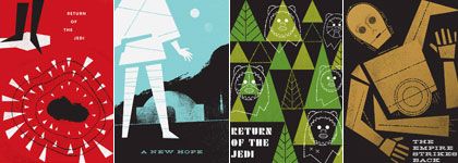 composition with section of posters of Star Wars trilogy, by Ty Mattson, from mattsoncreative.com/work/star-wars