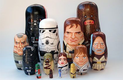composition with section of photo of product of matrioskas Star Wars, by Andy Stattmiller, from www.astattmiller.com/2013/02/star-wars-nesting-dolls.html