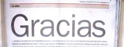 página 43 diario Clarín, 28/08/05