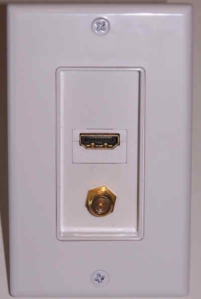 Home Theater Wall Plates on Hdmi Singel Outlet Plus Coax Wall Plate Decora Style Supports Hdmi 1 4